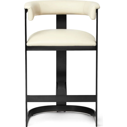 Darcy II Counter Stool by Interlude Home. Made from stainless steel, leather in a modern style.