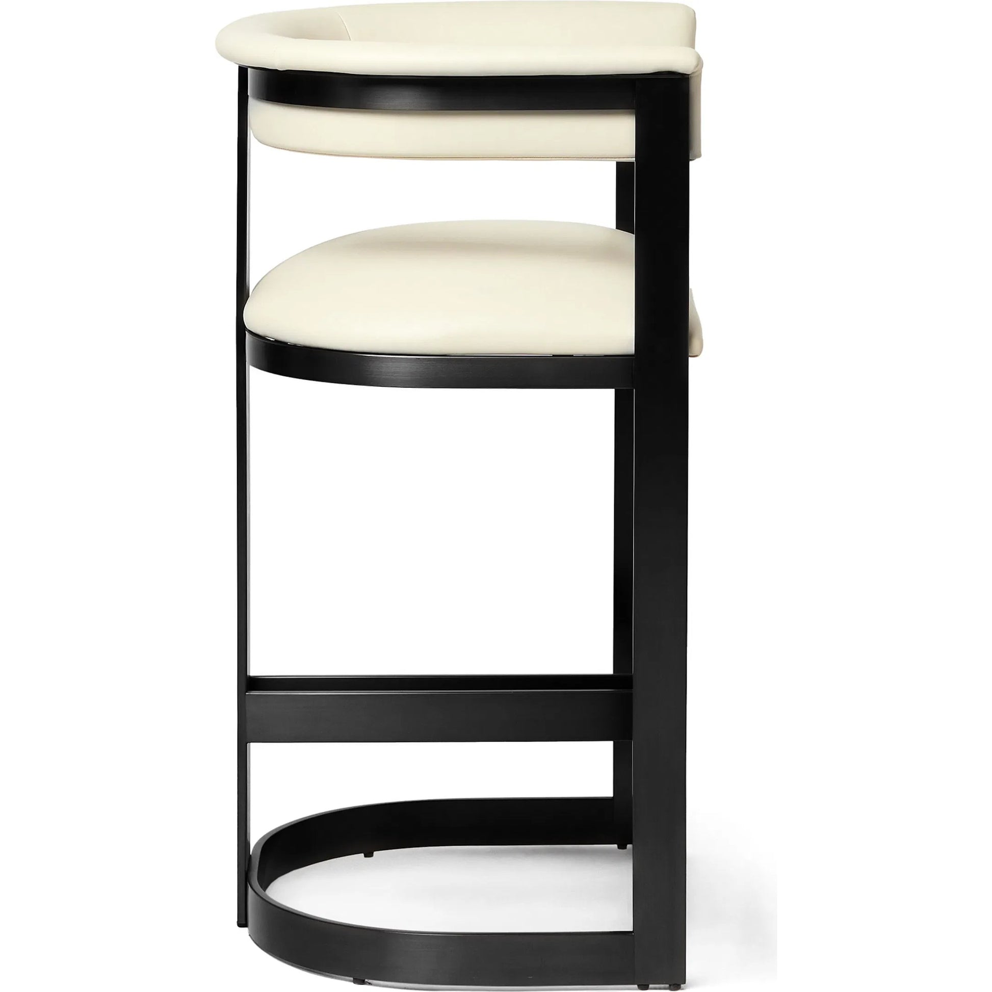 Darcy II Counter Stool by Interlude Home. Made from stainless steel, leather in a modern style.