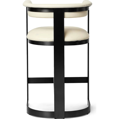 Darcy II Counter Stool by Interlude Home. Made from stainless steel, leather in a modern style.
