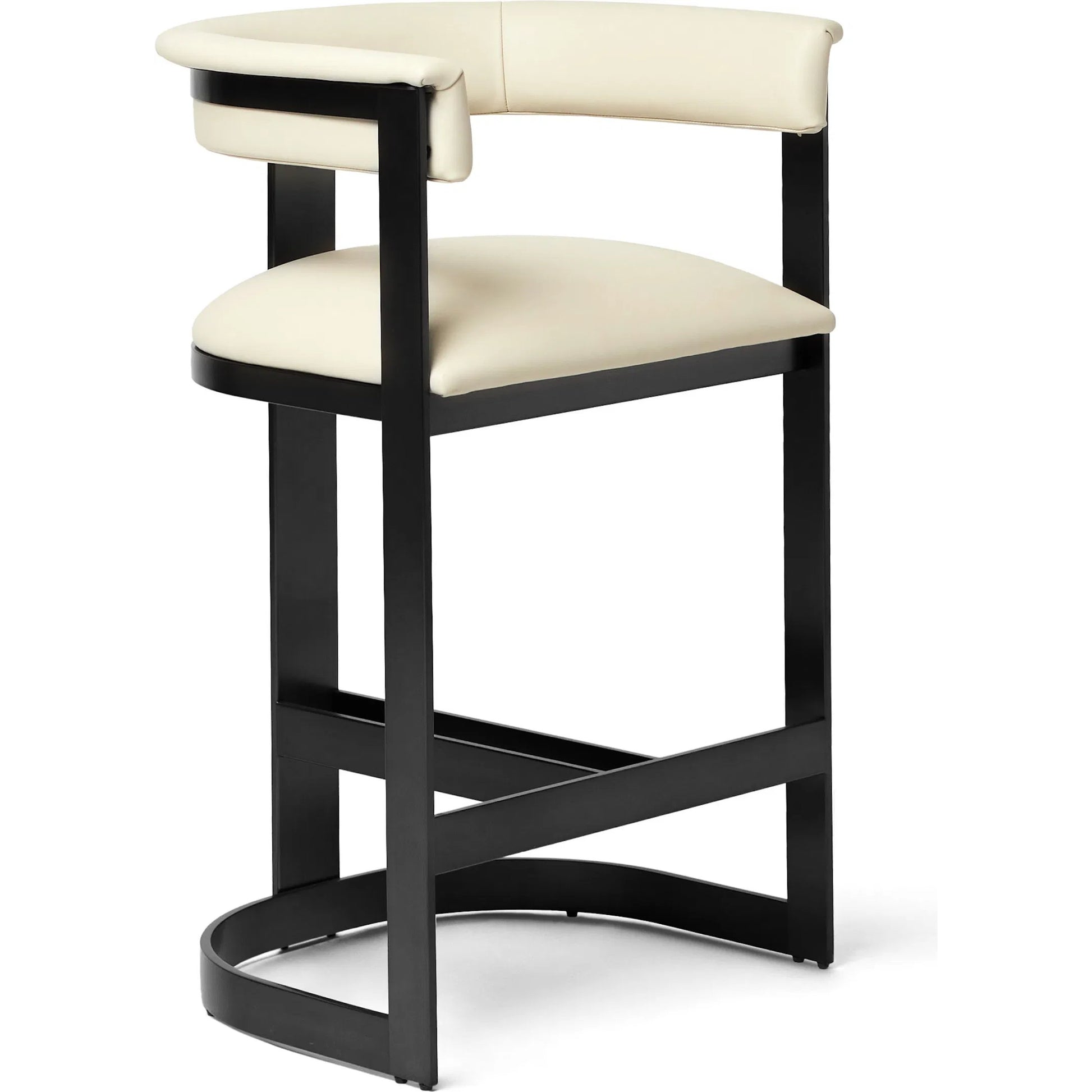 Darcy II Counter Stool by Interlude Home. Made from stainless steel, leather in a modern style.
