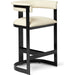 Darcy II Counter Stool by Interlude Home. Made from stainless steel, leather in a modern style.
