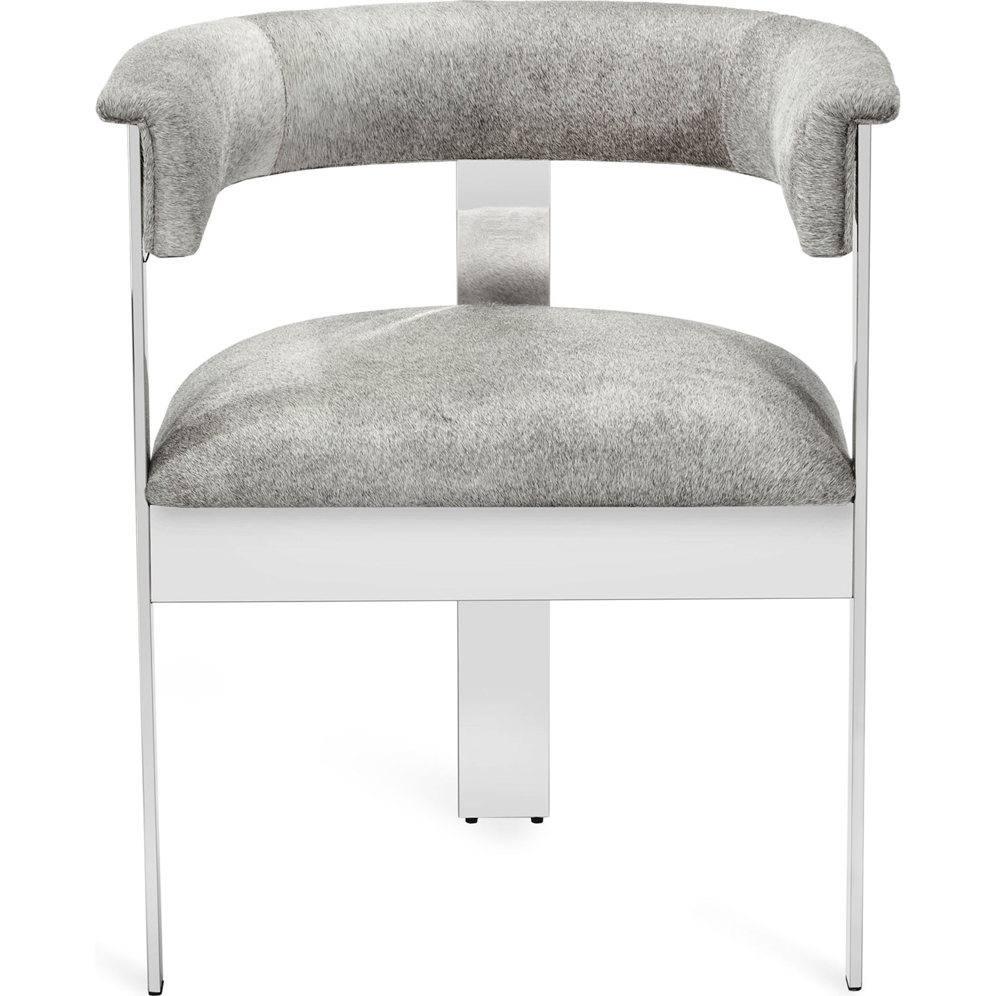 Darcy Hide Chair by Interlude Home in antique bronze, natural gray. Made from stainless steel, hide in a modern style.