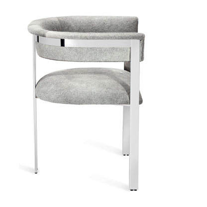 Darcy Hide Chair by Interlude Home in antique bronze, natural gray. Made from stainless steel, hide in a modern style.