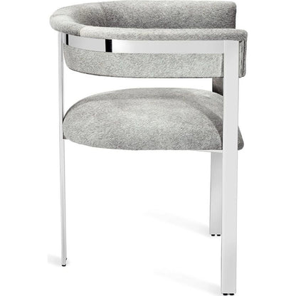 Darcy Hide Chair by Interlude Home in antique bronze, natural gray. Made from stainless steel, hide in a modern style.