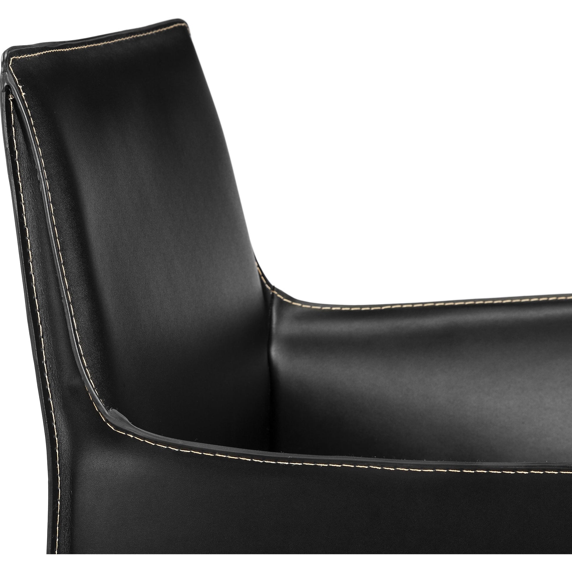 Jada Arm Chair by Interlude Home in mediterranean sand. Made from bonded leather, iron in a modern style.