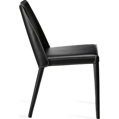 Malin Dining Chair (Set of 2) by Interlude Home. Made from leather, iron in a modern style.