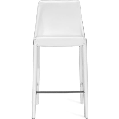 Malin Counter Stool by Interlude Home. Made from leather, stainless steel in a modern style.