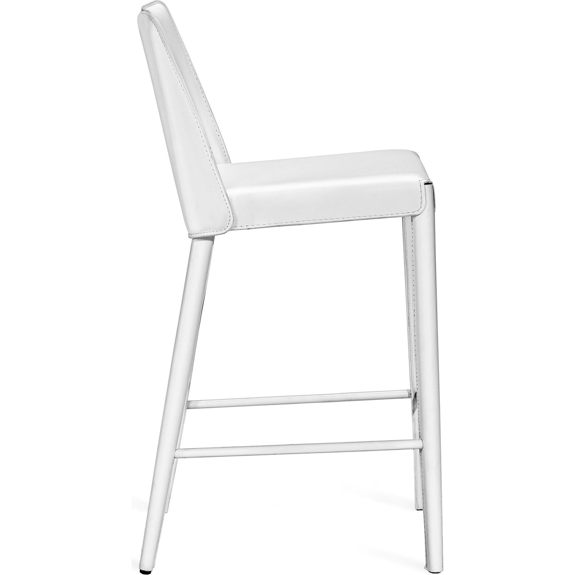 Malin Counter Stool by Interlude Home. Made from leather, stainless steel in a modern style.