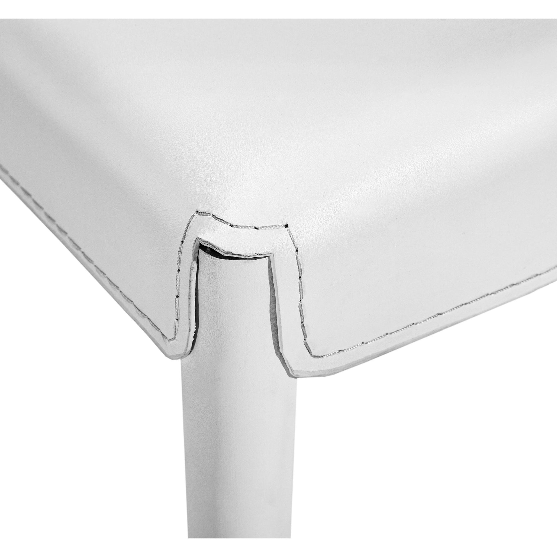 Malin Counter Stool by Interlude Home. Made from leather, stainless steel in a modern style.