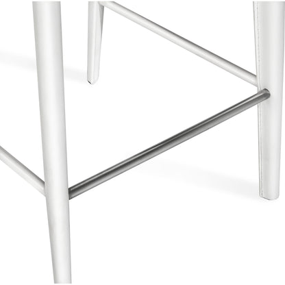 Malin Counter Stool by Interlude Home. Made from leather, stainless steel in a modern style.