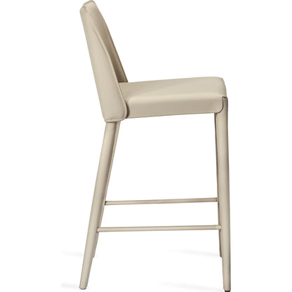 Malin Counter Stool by Interlude Home. Made from leather, stainless steel in a modern style.