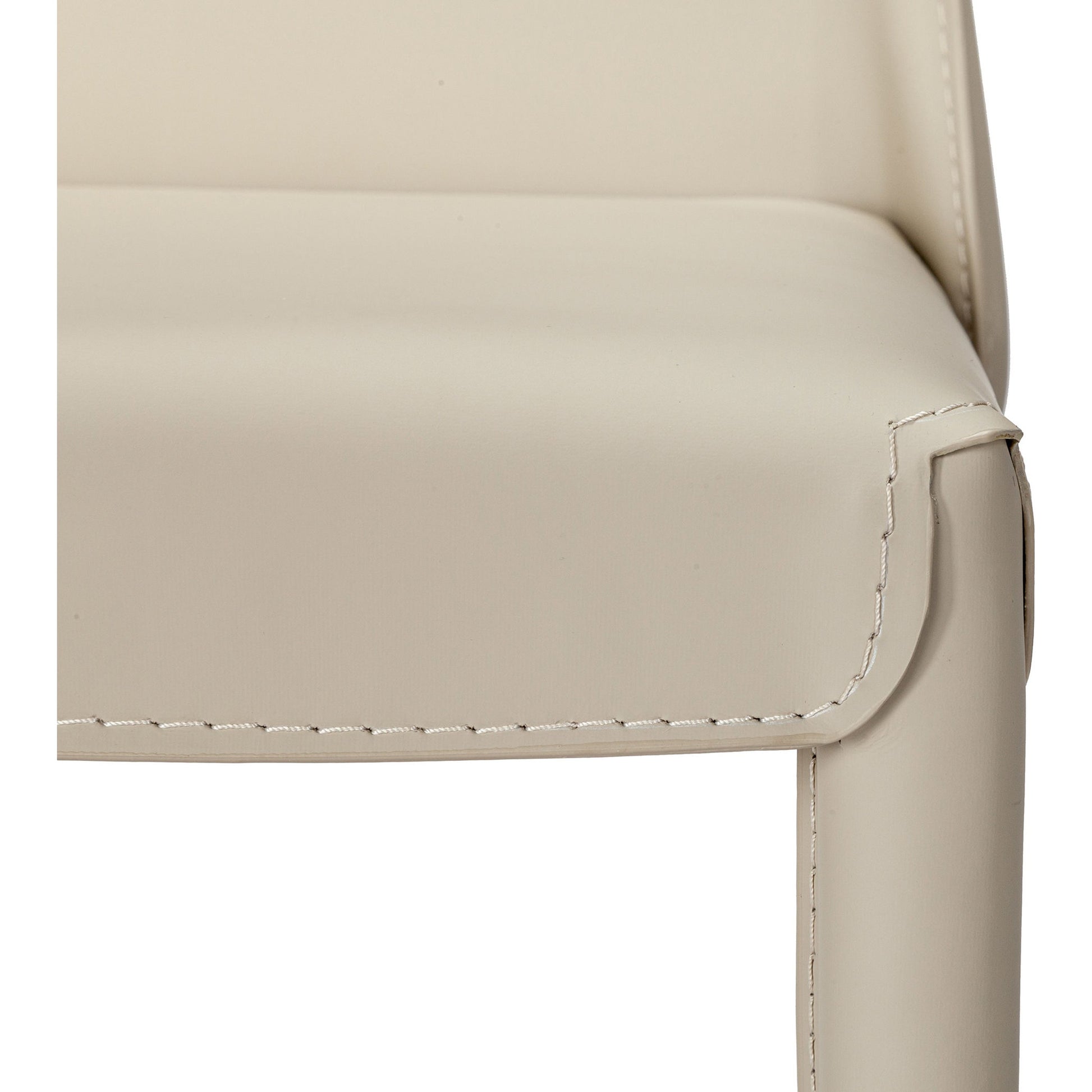 Malin Counter Stool by Interlude Home. Made from leather, stainless steel in a modern style.