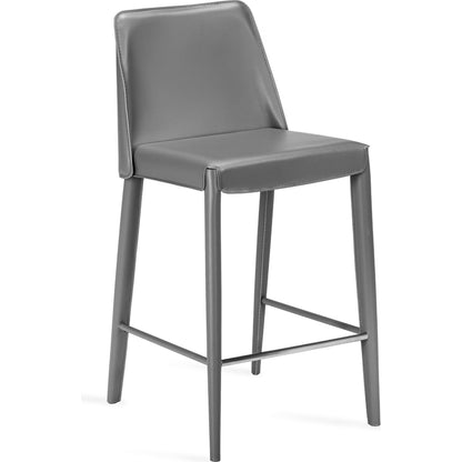 Malin Counter Stool by Interlude Home. Made from leather, stainless steel in a modern style.