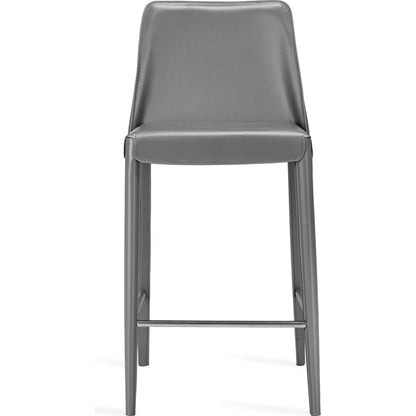 Malin Counter Stool by Interlude Home. Made from leather, stainless steel in a modern style.