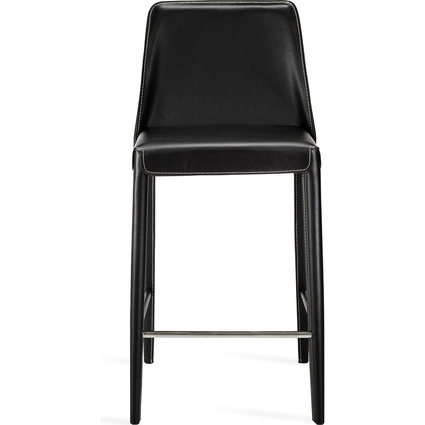 008 SR-760117 | Additional Silo | Malin Counter Stool by Interlude Home. Made from leather, stainless steel in a modern style.