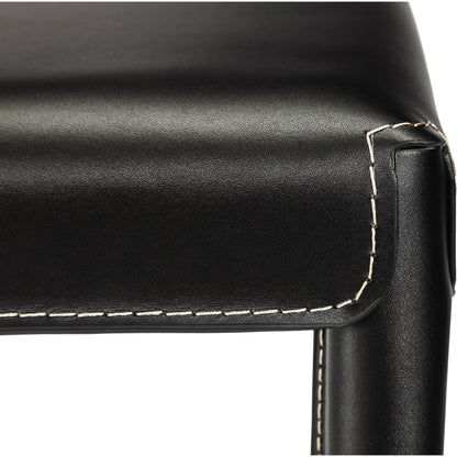 Malin Counter Stool by Interlude Home. Made from leather, stainless steel in a modern style.