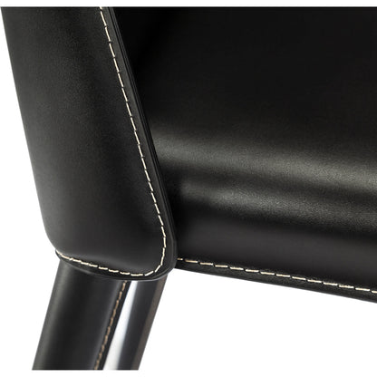 Malin Counter Stool by Interlude Home. Made from leather, stainless steel in a modern style.