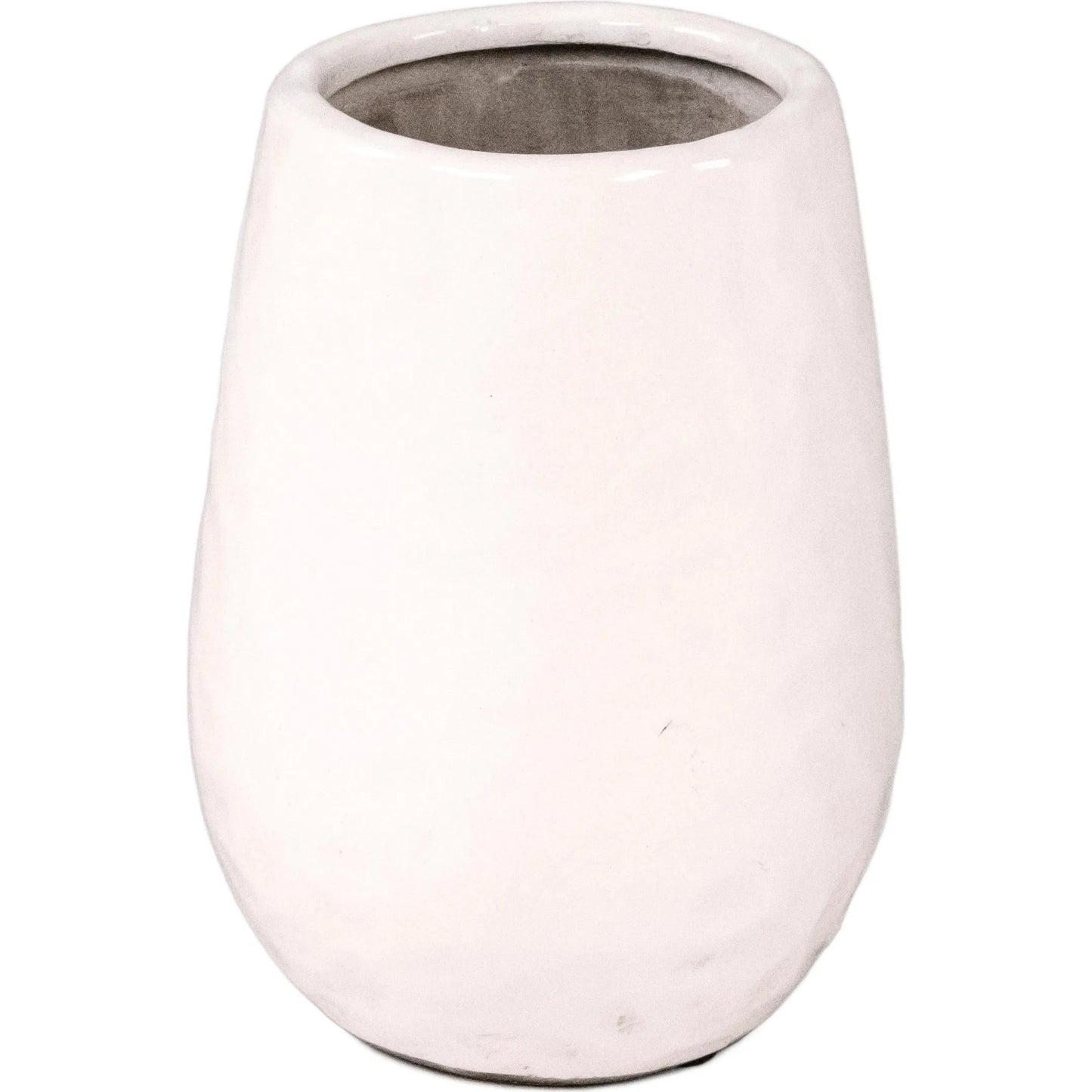 011 SI-2448989 | Additional Silo | White Textured Vase by Zentique in partially glazed off-white. Made from ceramic in a transitional style.