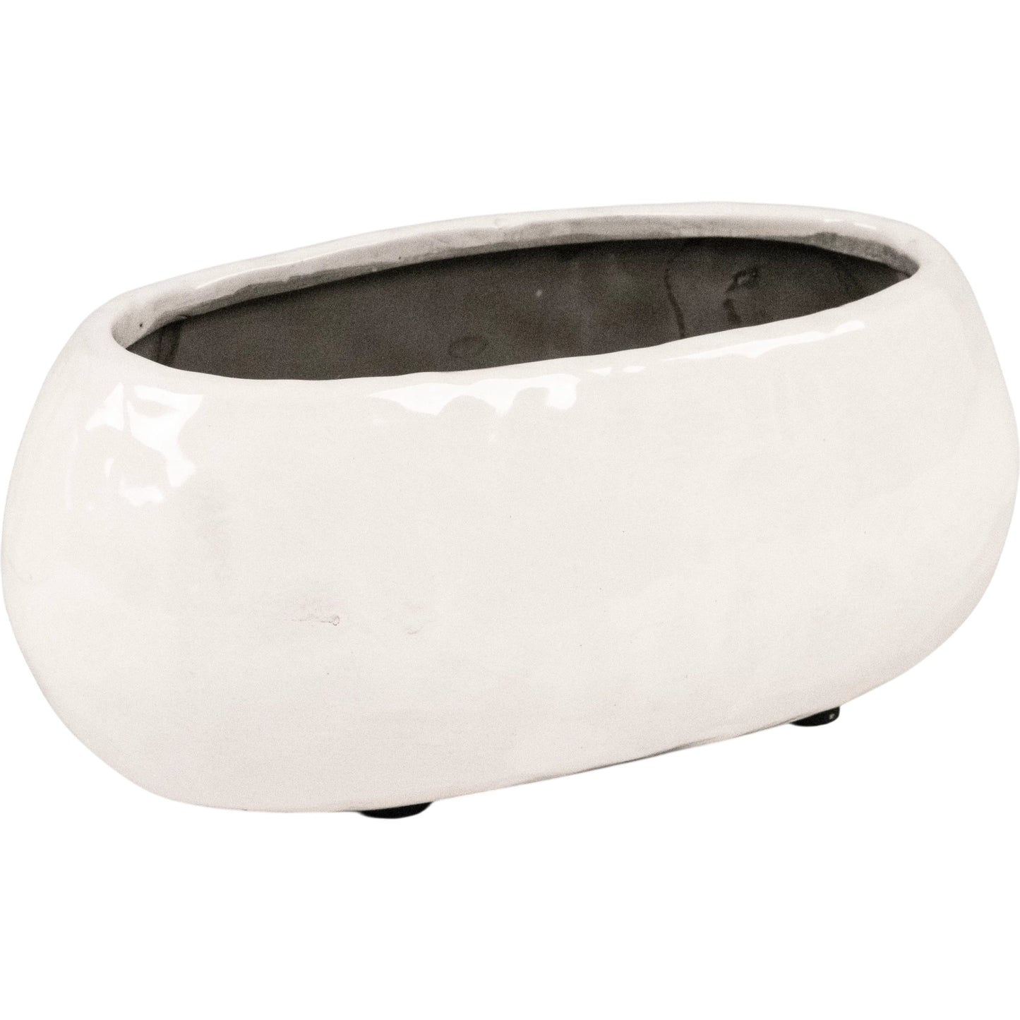001 SI-2448992 | Primary Silo | White Short Textured Vase by Zentique in partially glazed off-white. Made from ceramic in a unique style.