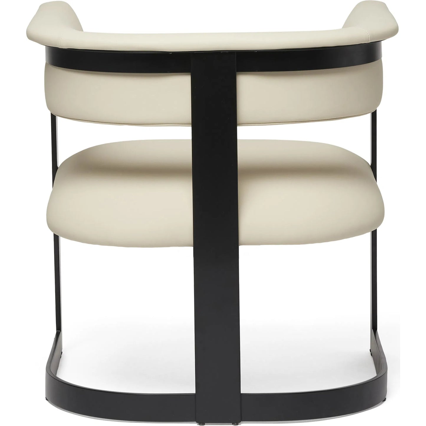 002 SI-2256478 | Additional Silo | Darcy II Lounge Chair by Interlude Home in cream and matte black. Made from stainless steel, leather in a modern style.