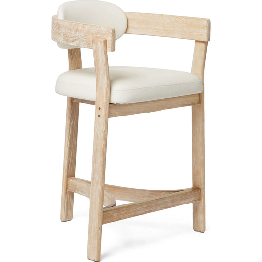 Granville Counter Stool by Interlude Home. Made from ashwood, metal, vegan leather in a unique style.