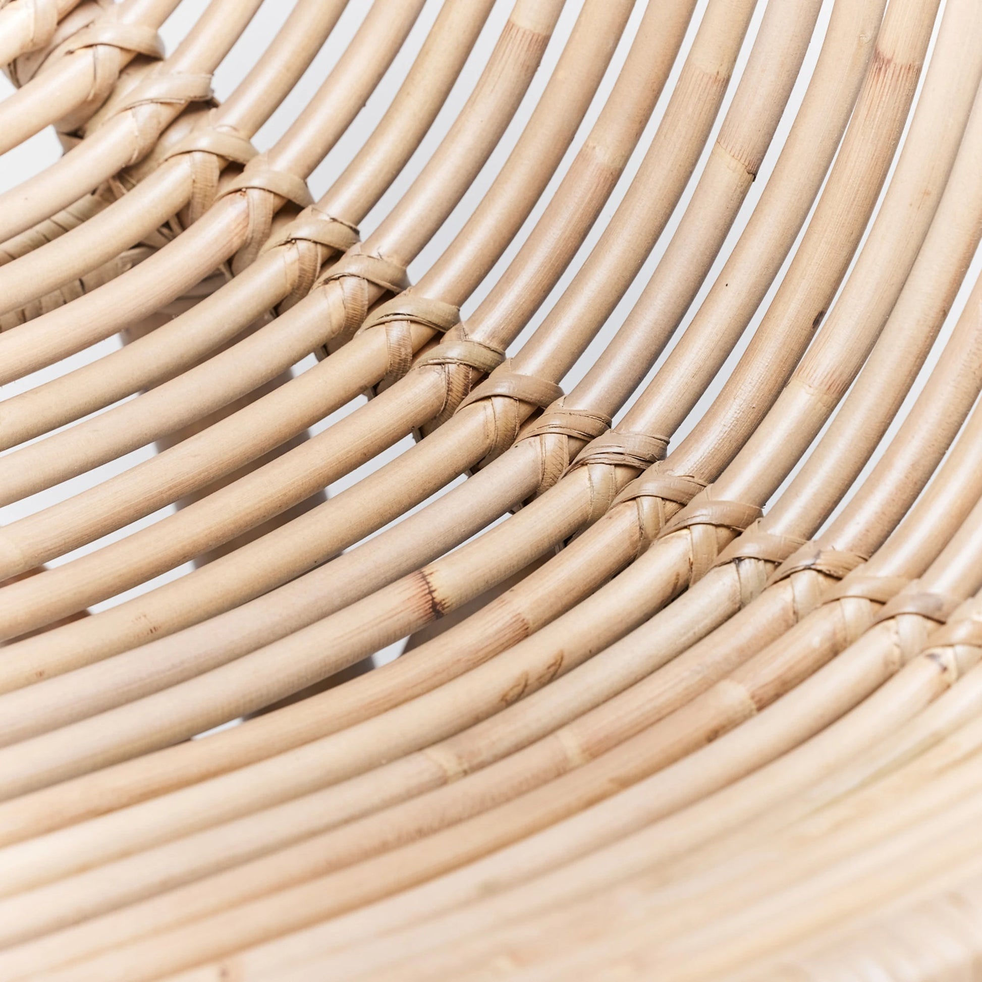 Naples Counter Stool by Interlude Home in warm taupe. Made from rattan in a cottage & farmhouse style.