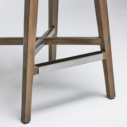 Sanibel Counter Stool by Interlude Home. Made from rattan, mahogany in a cottage & farmhouse style.