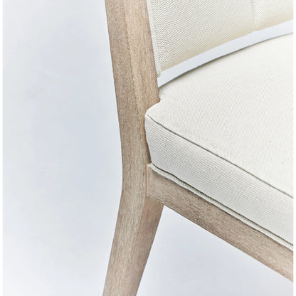 Largo Dining Chair (Set of 2) by Interlude Home in grey ceruse, natural, dark antique brass. Made from mahogany, flax weave, metal in a transitional style.