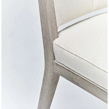 Largo Dining Chair (Set of 2) by Interlude Home in grey ceruse, natural, dark antique brass. Made from mahogany, flax weave, metal in a transitional style.