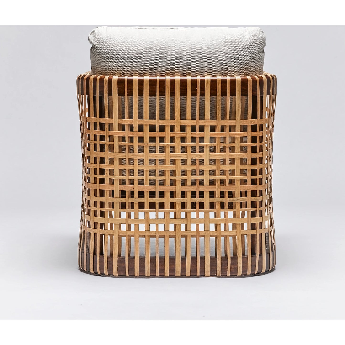 003 SI-2123075 | Additional Silo | Palms Lounge Chair by Interlude Home in chestnut, natural rattan, natural. Made from mahogany, rattan, flax weave in a cottage & farmhouse style.