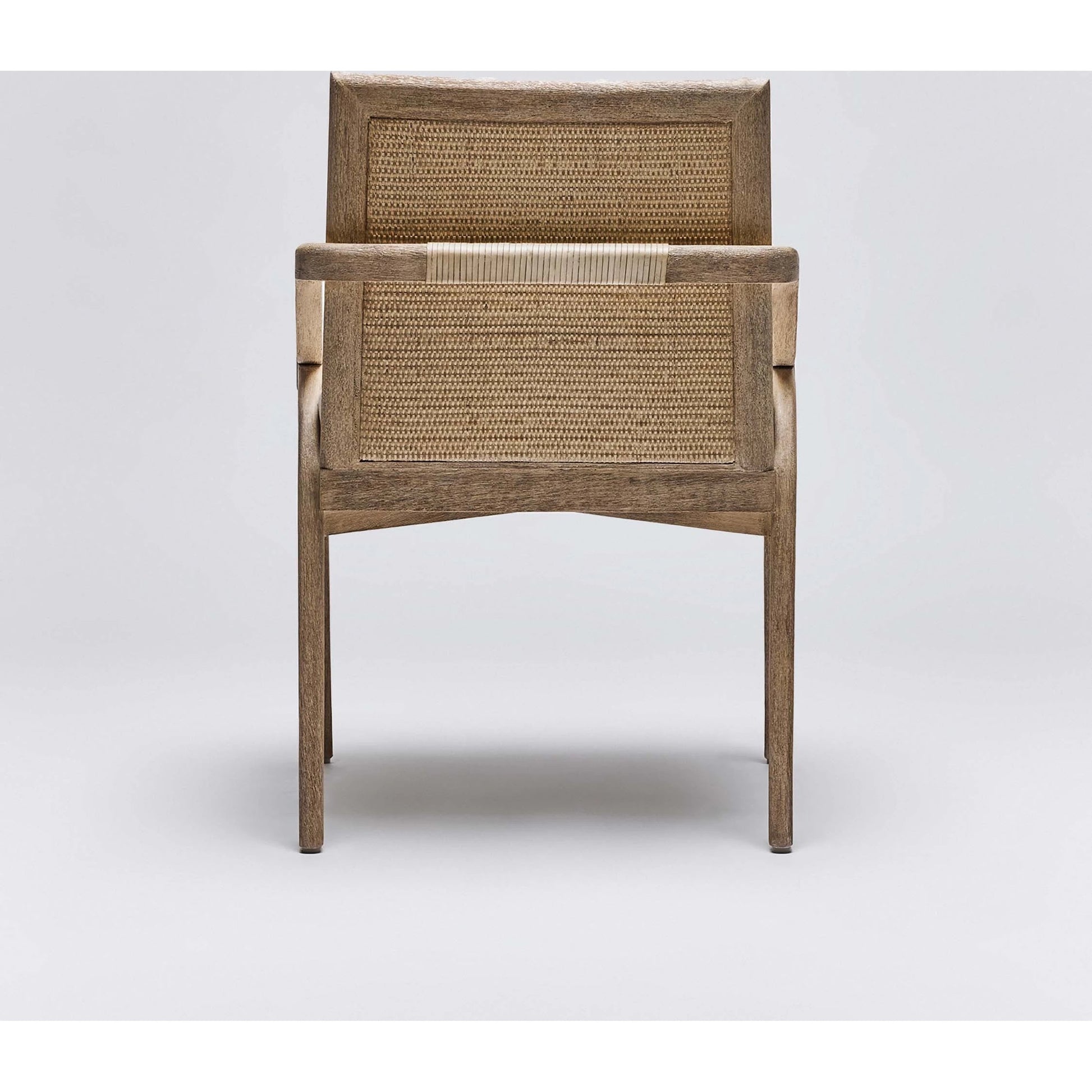 Delray Side Chair by Interlude Home. Made from mahogany, rattan, leather, flax weave in a cottage & farmhouse style.