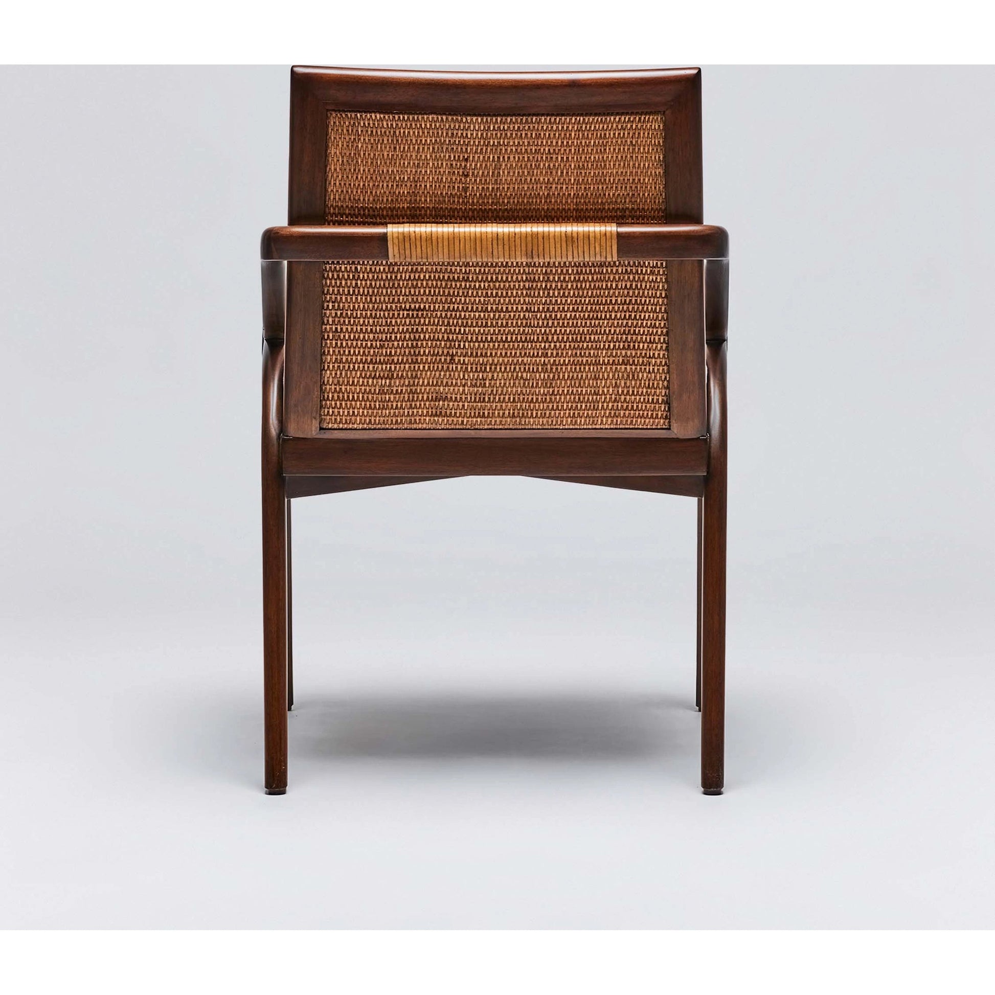 Delray Side Chair by Interlude Home. Made from mahogany, rattan, leather, flax weave in a cottage & farmhouse style.