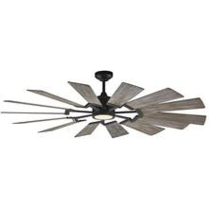 Prairie Fan by Monte Carlo in aged pewter. Made from steel in a modern style.