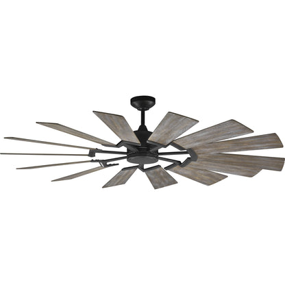 Prairie Fan by Monte Carlo in aged pewter. Made from steel in a modern style.