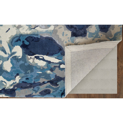 Dafney Transitional & Botanical Rug - 8871F by Feizy in blue. Made from 75% wool, 25% viscose in a unique style.