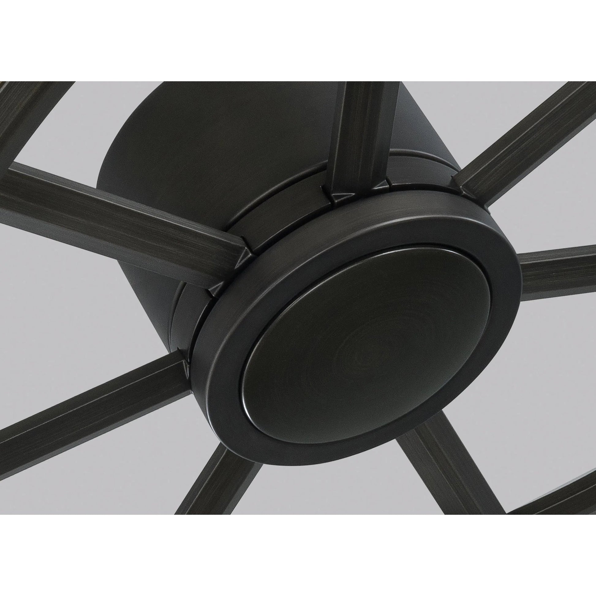 Prairie Fan by Monte Carlo in aged pewter. Made from steel in a modern style.