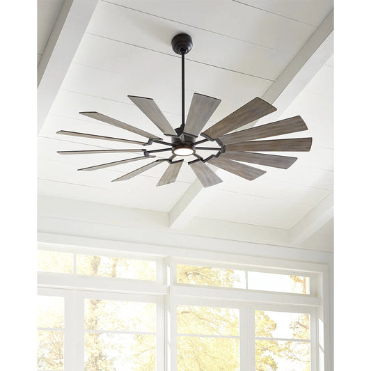 Prairie 72" LED Ceiling Fan by Visual Comfort & Co. in aged pewter. Made from unique in a unique style.