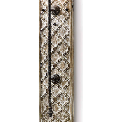 Carved Panel Sconce by Regina Andrew in distressed, painted and distressed painted. Made from paulownia wood in a cottage & farmhouse style.