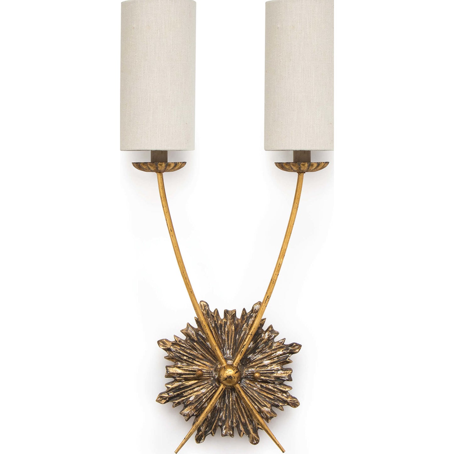 001 S-287027 | Primary Silo | Louis Sconce by Regina Andrew in gold and antique gold. Made from birch wood in a transitional style.