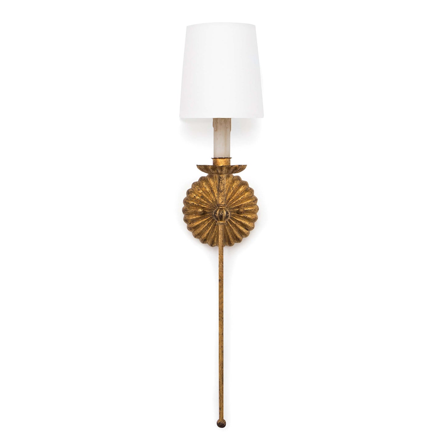 001 S-286808 | Additional Silo | Clove Sconce Single by Regina Andrew in gold and antique gold leaf. Made from iron in a traditional style.