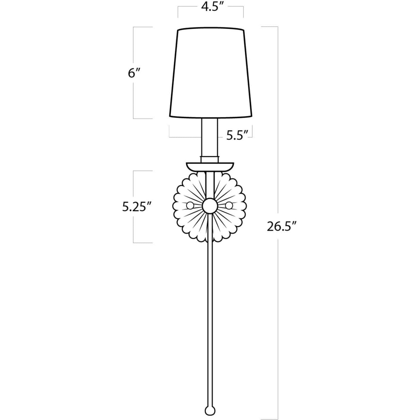 002 S-286808 | Additional Silo | Clove Sconce Single by Regina Andrew in gold and antique gold leaf. Made from iron in a traditional style.