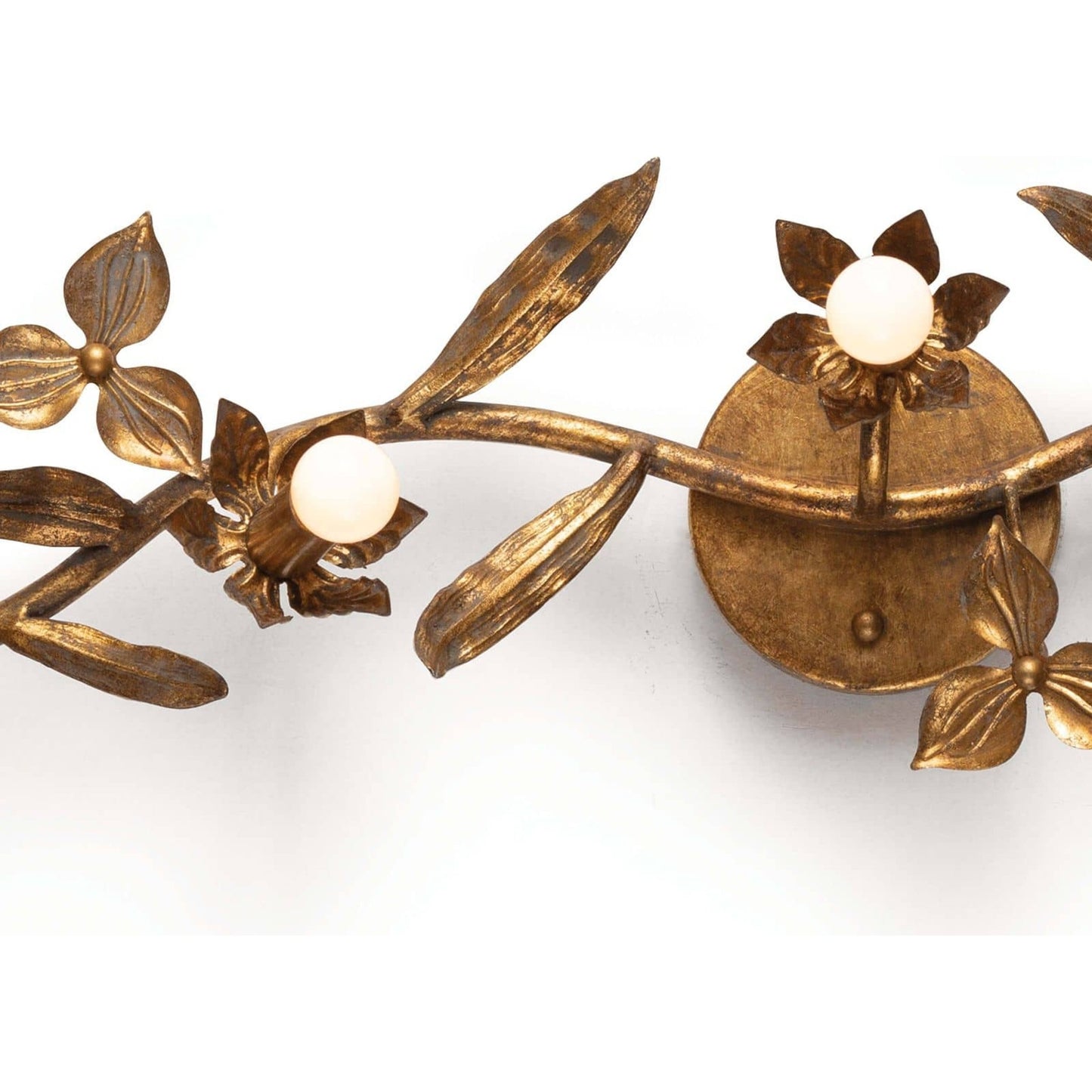002 S-341726 | Closeup | Trillium Sconce by Regina Andrew in brass and natural brass. Made from steel in a transitional style.