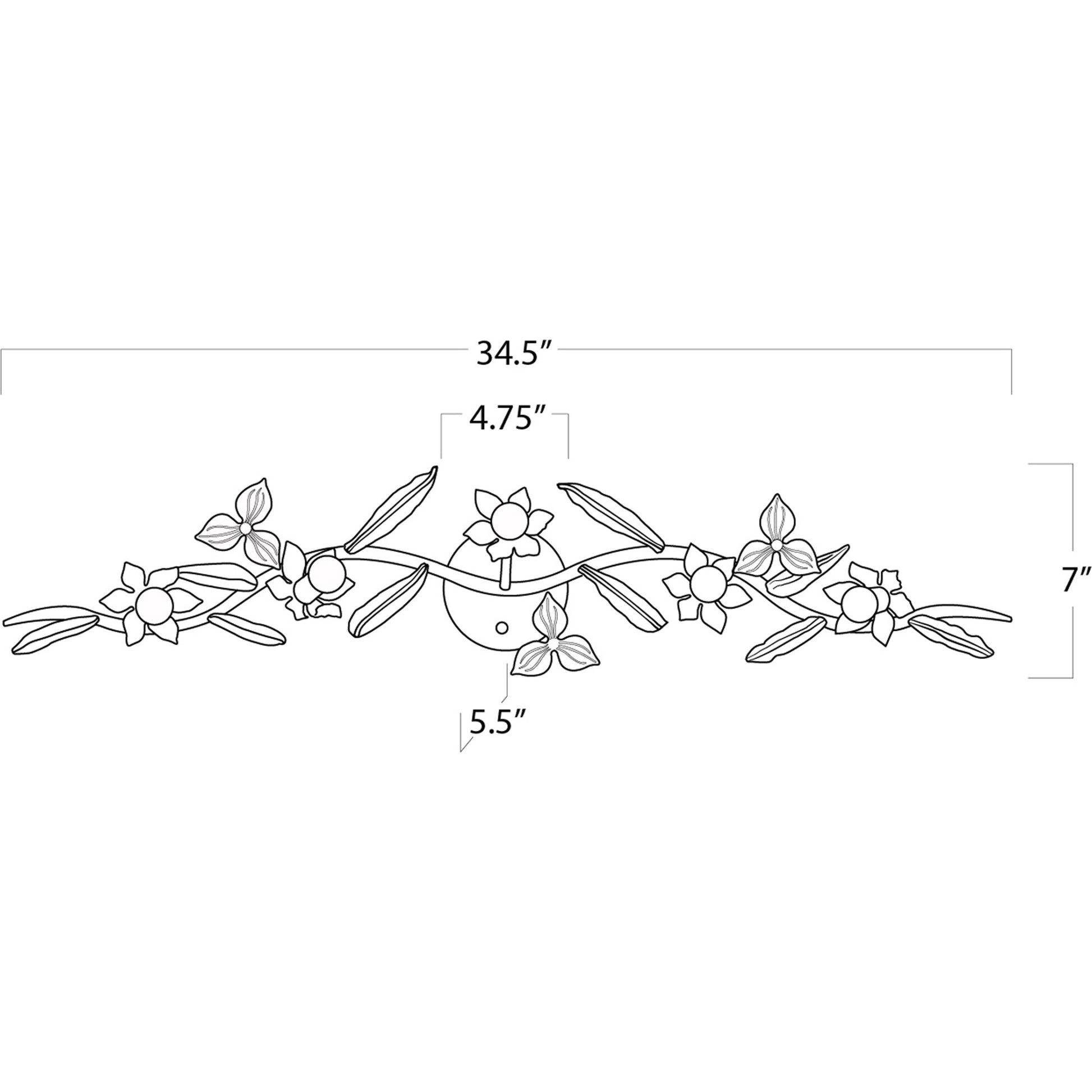 Trillium Sconce by Regina Andrew in brass and natural brass. Made from steel in a transitional style.