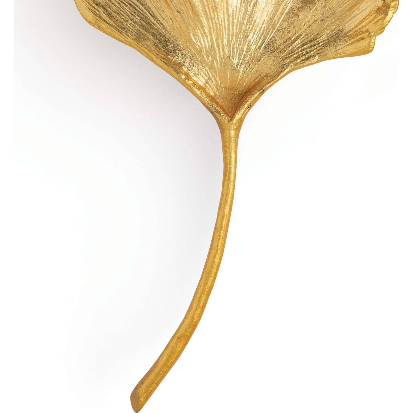 004 S-341584 | Closeup | Ginkgo Sconce by Regina Andrew in gold and gold. Made from aluminum in a transitional style.