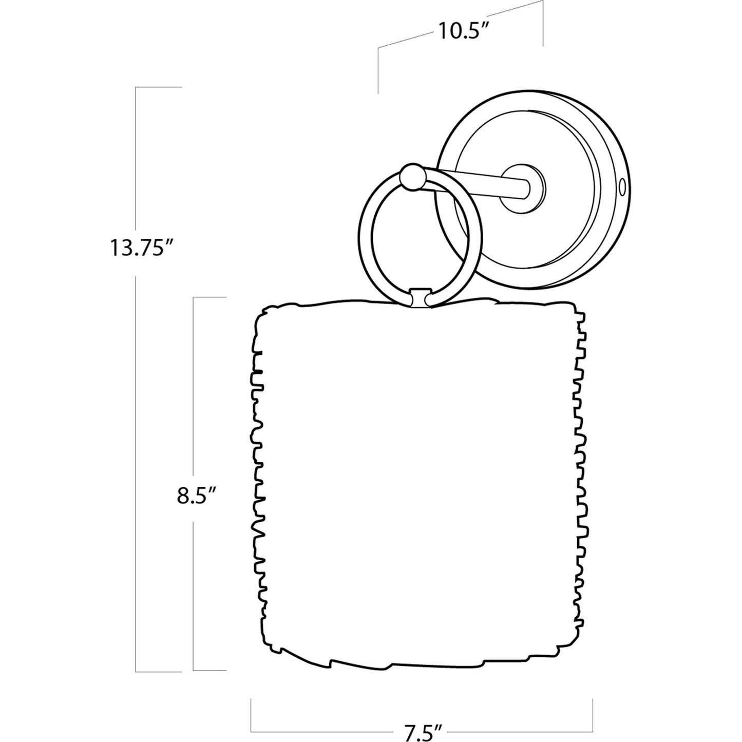 006 S-341638 | Additional Silo | Nantucket Sconce by Regina Andrew. Made from steel in a coastal style.