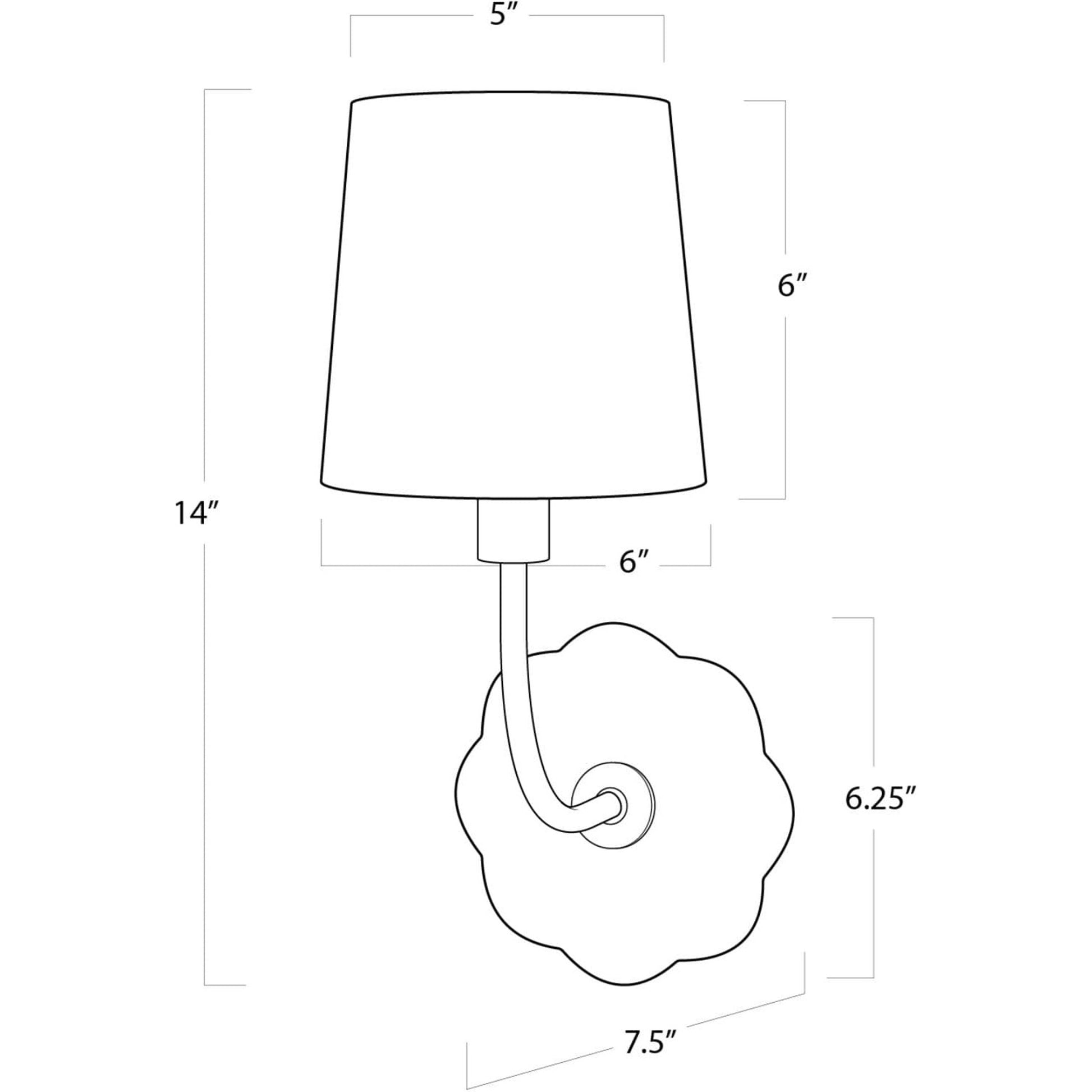 Camilla Bent Arm Sconce by Regina Andrew in white and natural stone. Made from alabaster in a transitional style.