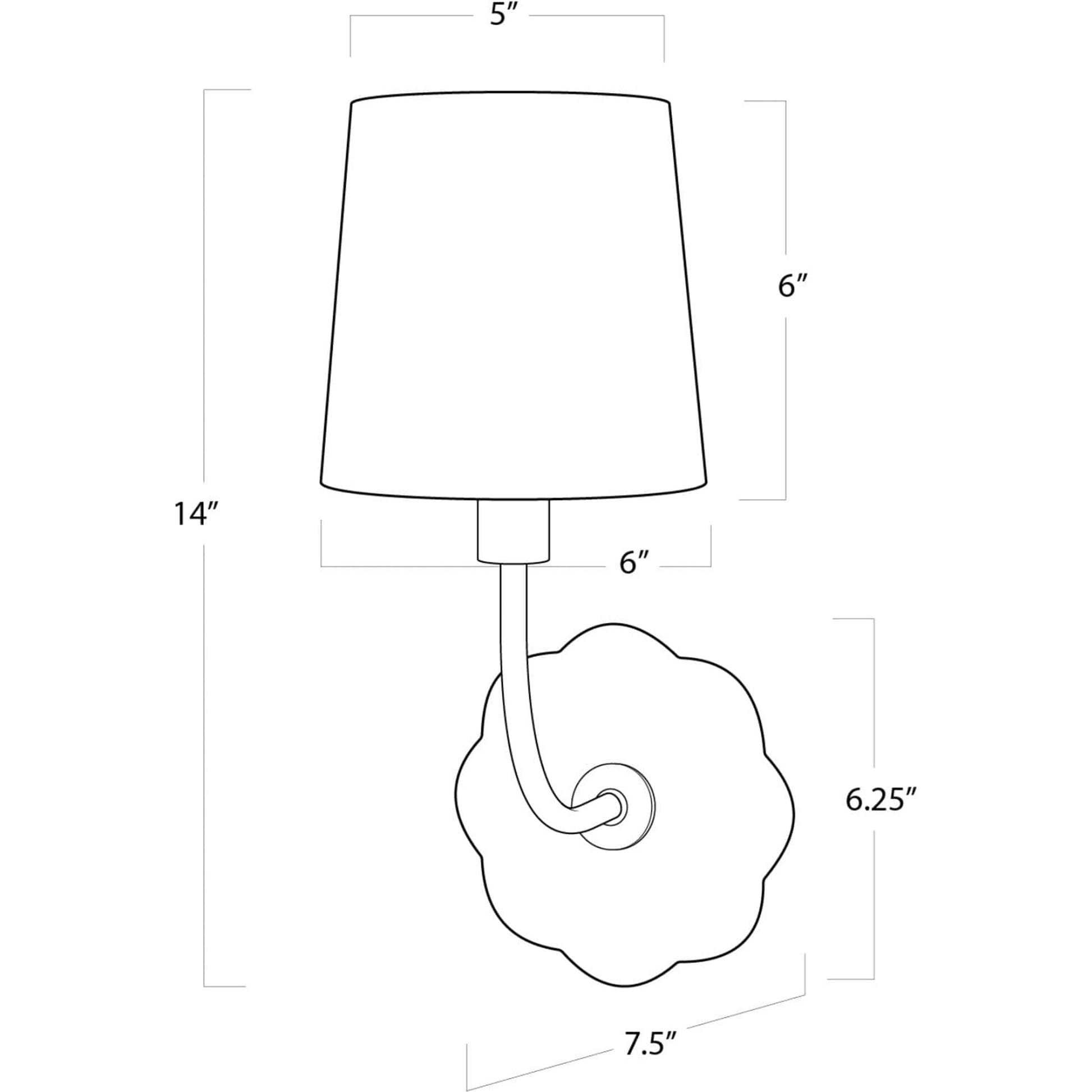 Camilla Bent Arm Sconce by Regina Andrew in white and natural stone. Made from alabaster in a transitional style.