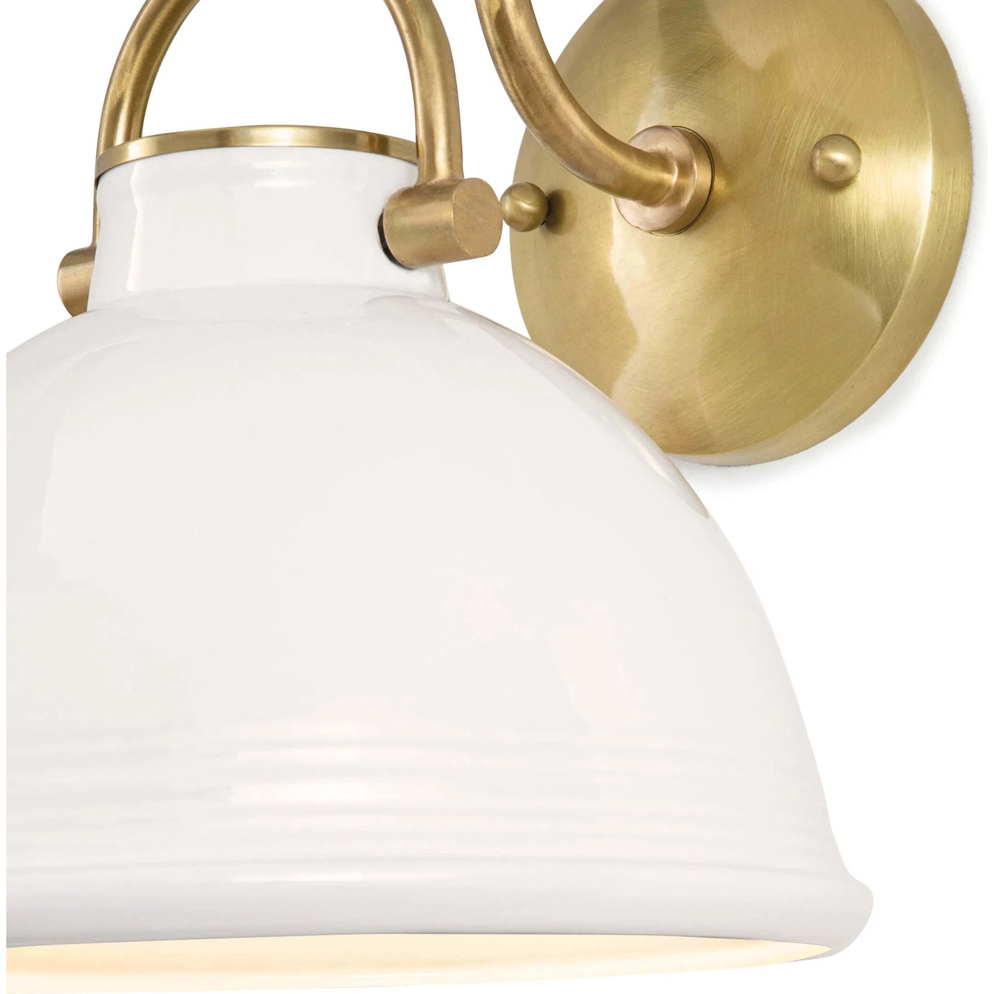 Eloise Ceramic Sconce by Regina Andrew in white. Made from ceramic in a transitional style.