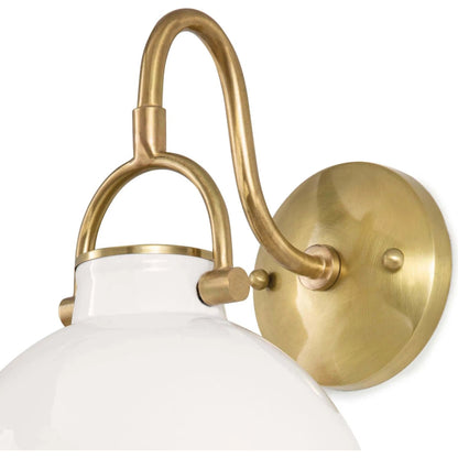 Eloise Ceramic Sconce by Regina Andrew in white. Made from ceramic in a transitional style.