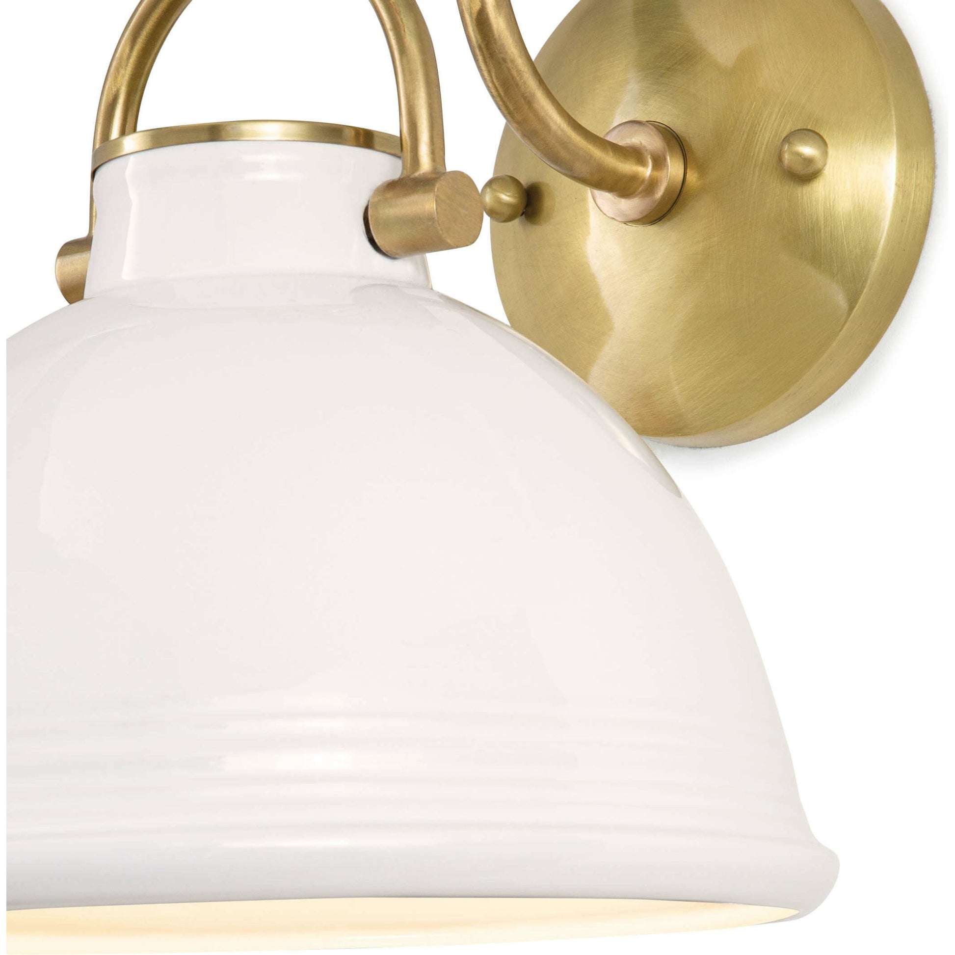 Eloise Ceramic Sconce by Regina Andrew in white. Made from ceramic in a transitional style.